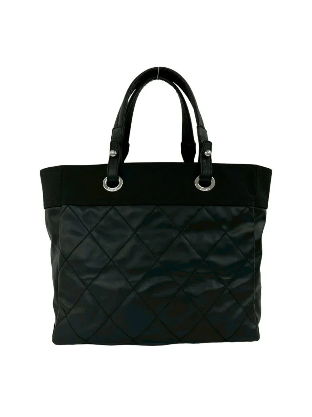 Chanel Paris Biarritz MM Leather Tote Black